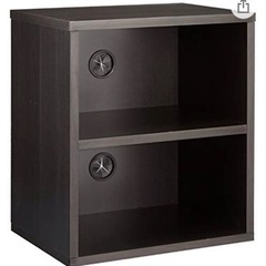 山善 テレビ台 2段ボックス ダークブラウンの画像