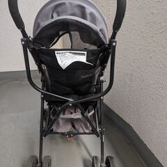 アイリスプラザ ベビーカー おでかけバギー B型 折りたたみ アルミ 軽量 ハイシート  日よけカバー グレー【難あり】の画像