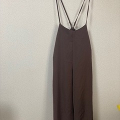 GU ブラウンサロペットパンツ