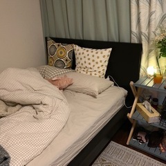 IKEA シングルベッドマットレス付きの画像