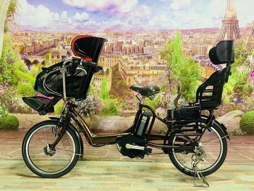 3343電動自転車ブリジストンアンジェリーノ 茶２０インチ
