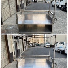 屋台　露店　移動販売　たこ焼き　焼きそば　鉄板焼き　キャスター付き　ステンレス　２０１８年製　W１５７０ｘD７００ｘＨ１９３０ｍｍ　