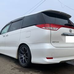 決算SALE開催中☆ご来店お待ちしております！！！自社ローン審査条件あり！！コミコミ100万円！！！！ローン審査がご不安な方必見！！！！！！【自社ローン最短即日審査　条件緩和中！】H24年　トヨタ　エスティマアエラス3.5Gエディション　４ＷＤ　ワンオーナ　純正ＨＤＤナビ　ＣＤ　ＤＶＤ　ＡＵＸ　フルセグＴＶ　Ｆワイパーデアイザ　寒冷地仕様　両側パワスラ　純正フリップダウンモニタ　クルコン　ＥＴＣ　ＨＩＤ　社外エンスタ　社外クスコ車好調の画像