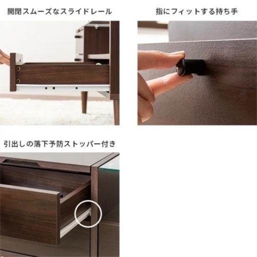 【美品】 ガラステーブル 鏡付き ドレッサー テレビ台 サイドボード 家具
