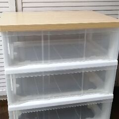 衣装ケース　天板が木で可愛いです！　島根大学付近で受け取っていた...