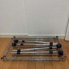 スチールラック　ワゴン　2段の画像