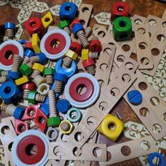 あげます　baufix西ドイツ子供用木製組み立てパズル