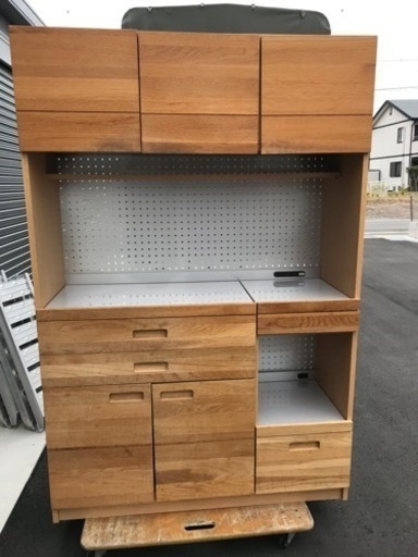 最終値下げ⭐︎unico  HUTTE(SV) ヒュッテ　上下分割式キッチンボード　120cm幅