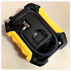 ꒰未使用꒱多様空気入れ エアコンプレッサー 黒黄色 カー用品 日用品 バイク用品の画像