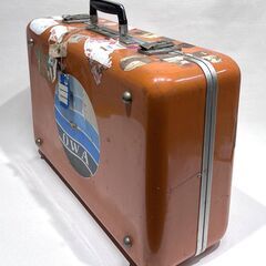 昭和レトロ トランクケース ハードケース オレンジ 幅53×奥行18×高さ34cm ヴィンテージ ビンテージ アタッシュケース！Bの画像