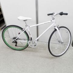 新品/送料無料　クロスバイク　シマノ製6段変速　700×28c ホワイトグリーン 新品/送料無料 クロスバイク シマノ製6段変速 700×28c ホワイト クロス