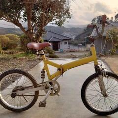 [受け渡し終わりました]20インチ 折りたたみ自転車 イエロー