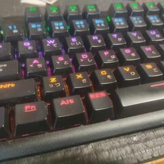 ゲーミングキーボード　HERMES E2 RED 7 COLORの画像