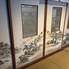 【譲り先決まりました】ふすま 磨りガラス付き 裏は木製の戸