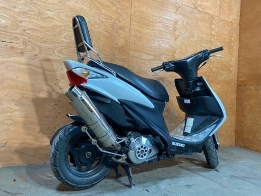 ★支払総額7.8万円★走行テスト済み！全国配送可能！ スズキ アドレスV125S CF4MA 社外マフラー！バックレスト！人気のワンツー！Sタイプ！通勤通学に！ ☆お支払い総額10.8万円☆ スズキ アドレスV125S CF4MA 社外マフラー