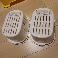 [決まりました]　小さめかご　二個の画像