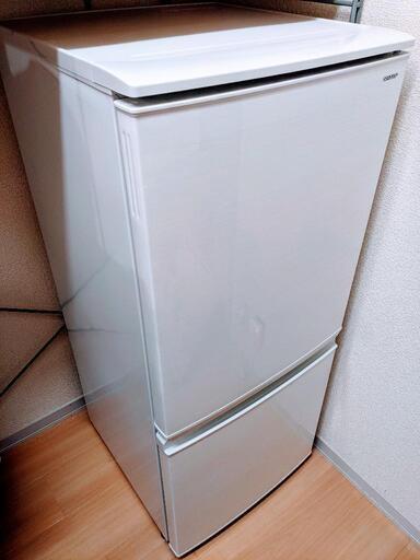 SHARP シャープ 2ドア冷蔵庫 どっちもドア (137L) ホワイト SJ-D14D-W