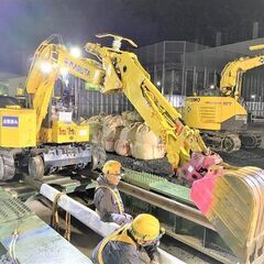 鉄道土木工事　※軌陸両用車オペレーターの画像