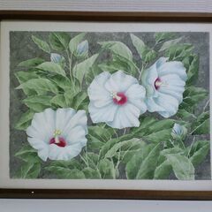 288×379(太子)サイズ額縁（むくげ レッドハートの水彩画付き）