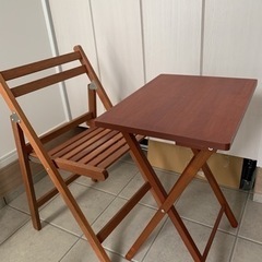 【交渉中】折りたたみテーブル&折りたたみチェアセット