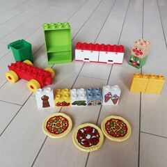 レゴデュプロ　ピザ屋＆車　アンパンマンレゴ付き