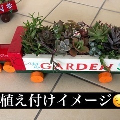 多肉植物プランター　ハンドメイドの画像
