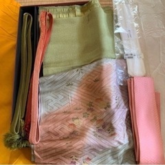 着物 色無地、喪服、草履、バッグほか装飾品