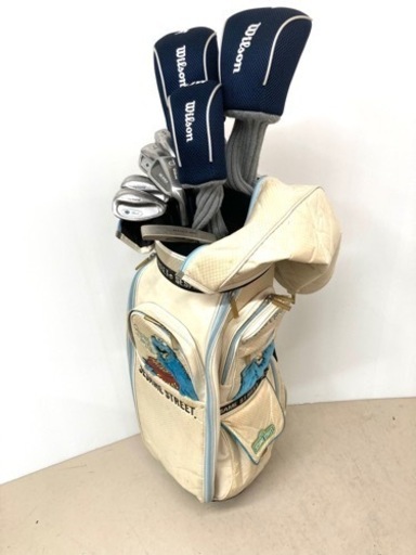 SOLD OUT【レディース！】◆Wilson ウィルソン Tiara EX ティアラ 等◆ゴルフクラブ 9本セット＋セサミストリート バッグ付き