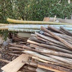 薪ストーブの薪に使えそう、稲天日干し用ハザ道具（ハザ足、ナル）　の画像