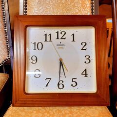 レトロな木枠の電波時計 掛け時計 ウォールクロック /TJ-01...