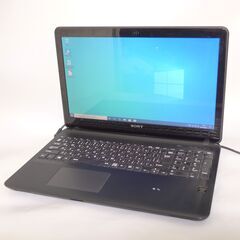 超大容量HDD-1TB Wi-Fi有 ノートパソコン 15.5型 SONY SVF15317DJB 中古良品 Pentium 4GB DVDRW 無線 Bluetooth カメラ Win10 Office