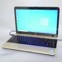 新品SSD Wi-Fi有 ゴールド 金色 ノートパソコン 15.6型 NEC PC-LS550FS6G 中古良品 第2世代Core i5 8GB BD-R 無線 Windows10 Office