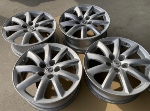 美品！レクサスLS600・LS460 純正アルミホイール18×7.5J 5穴 PCD120 ET+32 ハブ径60mm センターキャップ・空気圧センサー付　4本