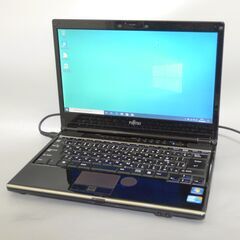 大容量HDD-750G 日本製 Wi-Fi有 ノートパソコン 13.3型 富士通 SH53/C 中古良品 Core i3 4GB DVDRW 無線 webカメラ Windows10 Office
