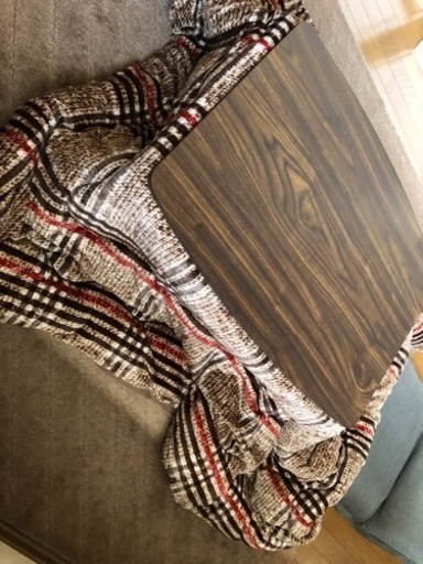 こたつ こたつ布団セット 80×60 ウォールナット リバーシブル 美品