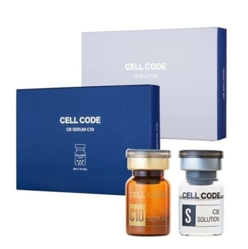 【セルコード CB 美容セラム(2mL×10本)＆美容ソリューション(5mL×10本)セット】ヒト臍帯血幹細胞配合 美容液 ドク