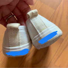 白のスリッポン☆トーマス 上履き　14cmの画像