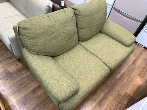 二人用ソファ　グリーン