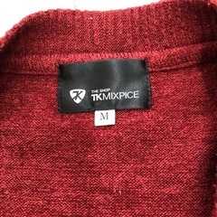 【THE SHOP TK MIXPICE】カーディガン　レッド　サイズMの画像