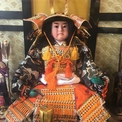 五月人形　子供大将　ショーケース入り