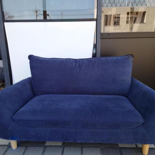 【売ります】ソファー　ブルー【中古】