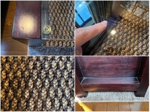 【値引あり】アジアン家具 3点セット ソファ オットマン テーブル