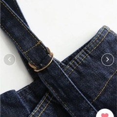 デニム　ワイドサロペット　未使用！の画像