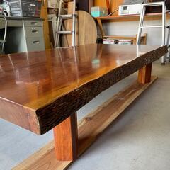 1枚無垢板 ブビンガの座卓