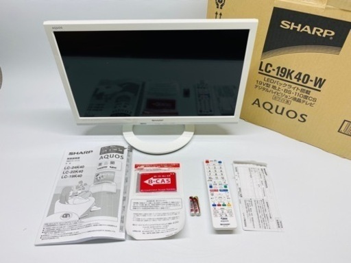 その他 SHARP AQUOS K K40 LC-19K40-W