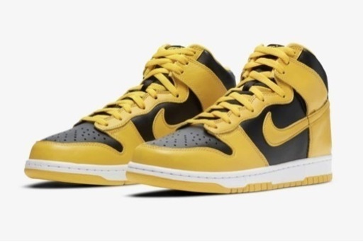 【25.5cm】NIKE DUNK HI BLACK & varsity maize