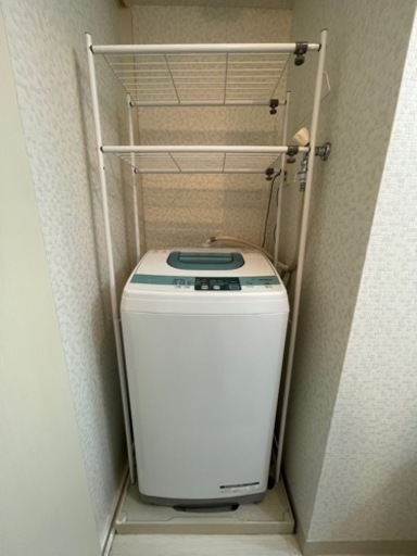 日立5㎏立て型洗濯機（ラック付き）