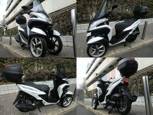 ★普通免許仕様トリシティ125 ワイドトレッド 2.3万km台 LED トップケース スクリーン★東京/大田区【下取OK】
