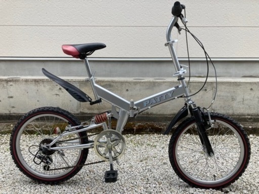 345.【美車】折りたたみ自転車20インチ(Wサス、6段変速)