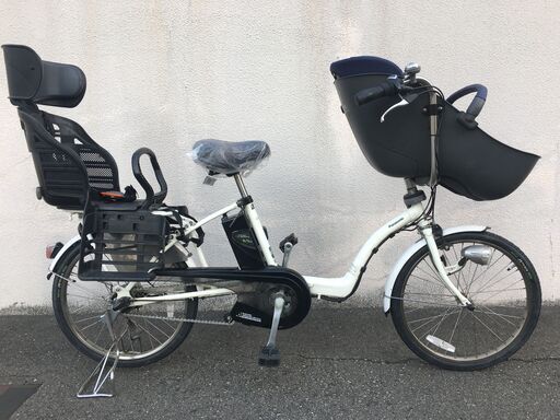 地域限定送料無料　パナソニック　ギュットミニ　三人乗り　8,9AH　20インチ　白　キッス　ビッケポーラー　神戸市　電動自転車